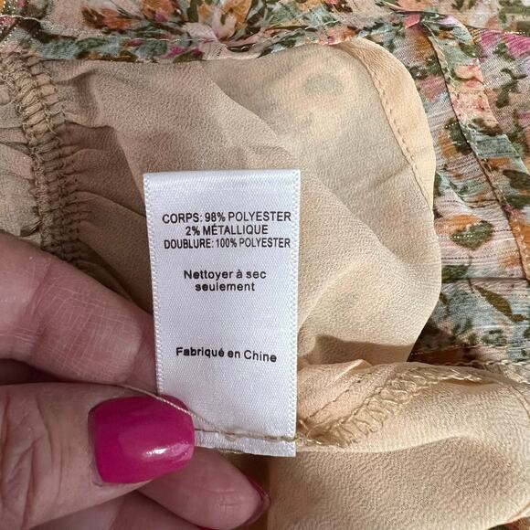 Astr The Label Hart Floral Cold Shoulder Cutout Peplum Top SZ L NWT Romantic Y2K - Picture 9 of 10